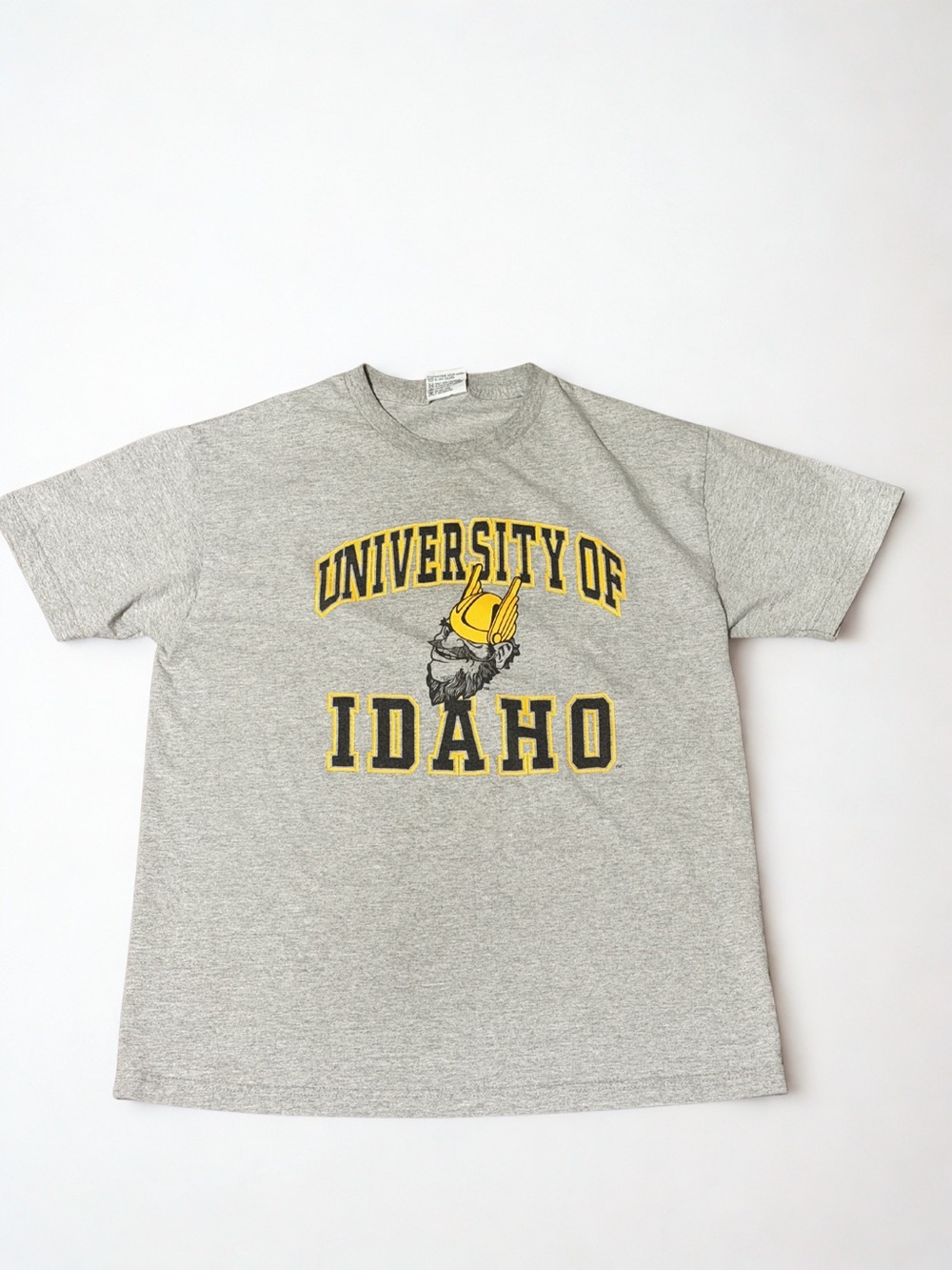 TLC Gray Short-Sleeve Graphic Tee with Yellow Accent